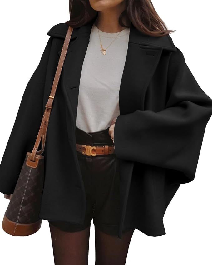 Coats Notch Lapel Single Breasted Oversized