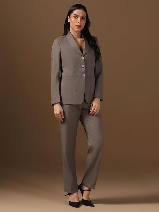 Formal Office Casual Blazer with Trouser Set