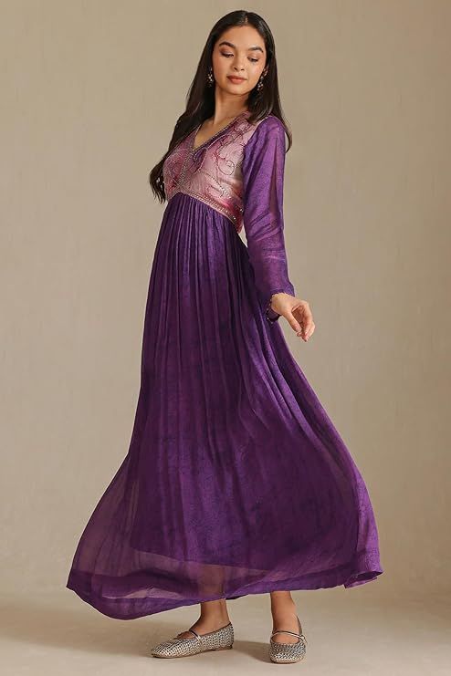 Women's Chinon Maxi Dress