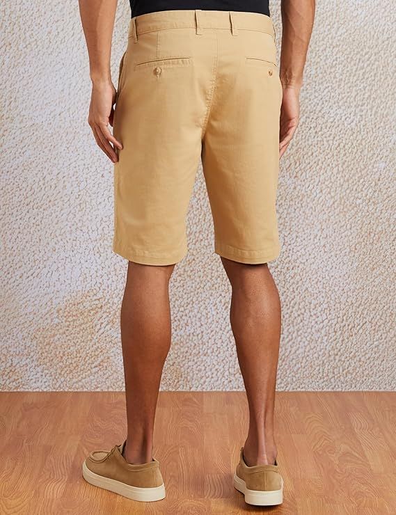 Symbol Men's Cotton Rich Stretchable Regular Fit Chino Shorts