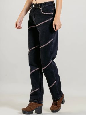 Black Straight Fit Women's Fashion Jeans