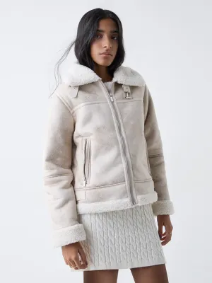 Off-White Solid Jacket