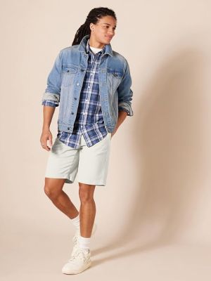 Men's Classic-Fit 9" Cotton Twill Chino Shorts with Button-Through Pocket
