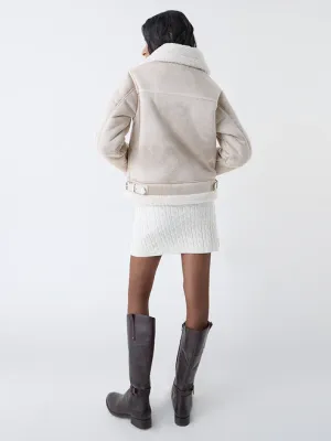 Off-White Solid Jacket