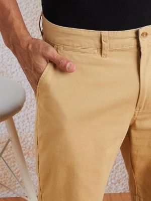 Symbol Men's Cotton Rich Stretchable Regular Fit Chino Shorts