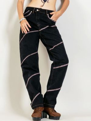 Black Straight Fit Women's Fashion Jeans