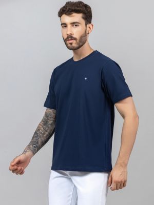 Navy Regular Fit Men's Cotton T-shirt