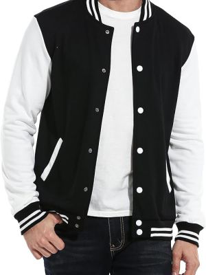 Men's Fashion Varsity Jacket Causal Slim Fit Cotton Letterman Baseball Bomber Jackets
