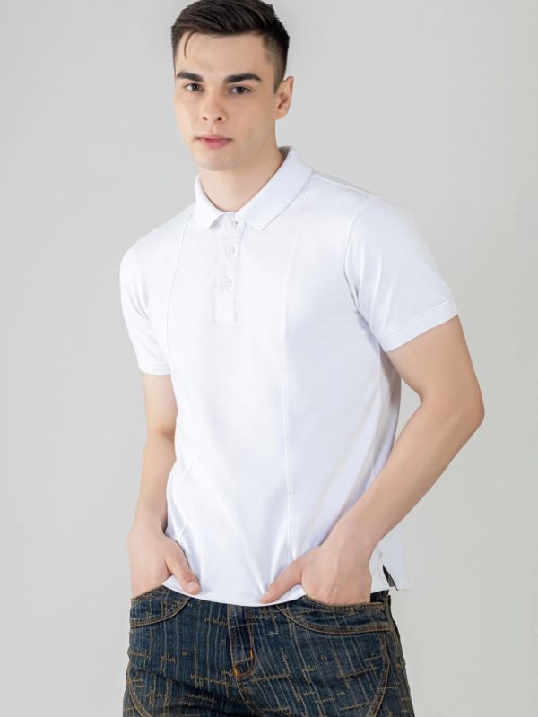 Product White Regular Fit Men’s Polo T-shirt Image