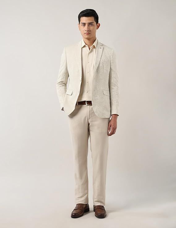 Product Men's Floral Jacquard Tailored Fit Suit Image