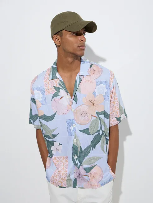 Product Multicolour Floral Pattern Relaxed-Fit Shirt Image